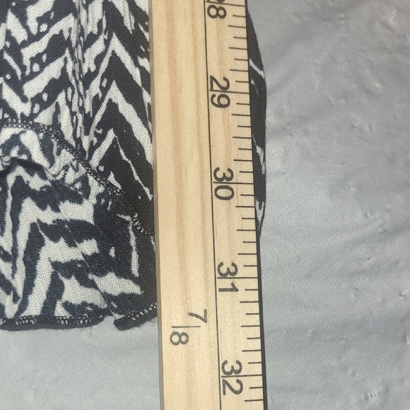 Tiered Maxi Skirt Black & White Cinched Waist Tie w Wood Beads Boho Whimsigoth - Picture 8 of 9